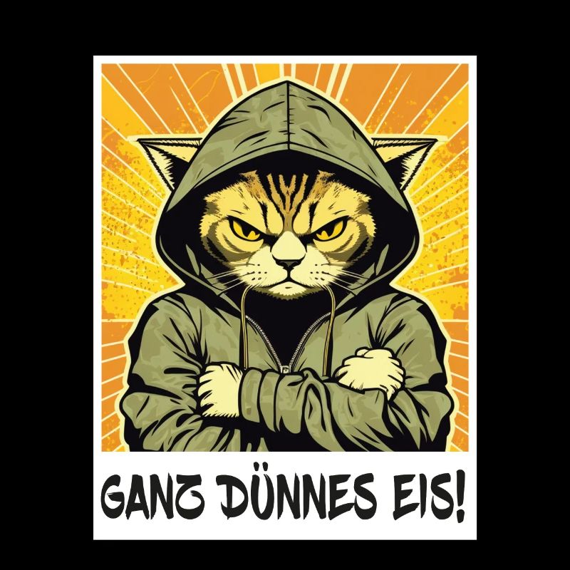Ganz Dünnes Eis Katze Kätzchen Kollege Sarkasmus