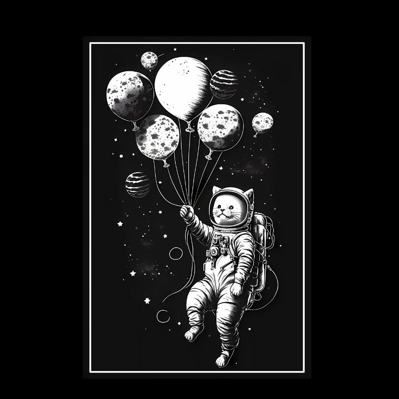 Cat Kitten Space Astronaut Planet Spaceman