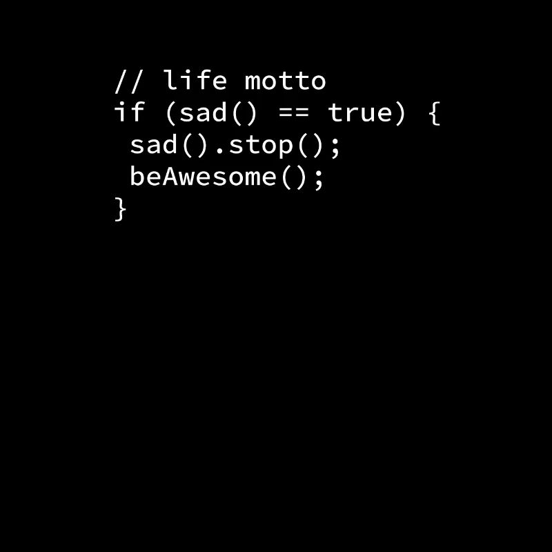 Lustiger Programmierer Lebensmotto