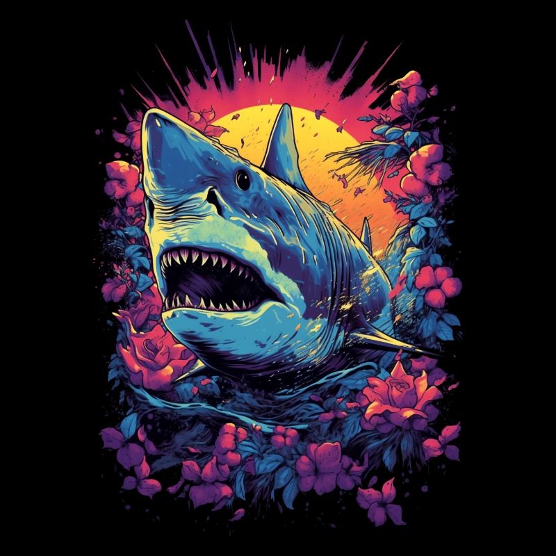 Shark Flower Coral Reef Diver Gift
