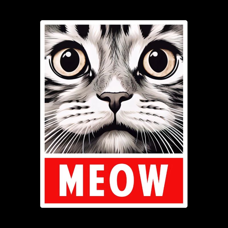 MEOW Meow Cadeau de visage de chat mignon