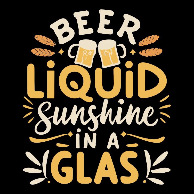 Bière liquide soleil dans un verre Dicton de bière