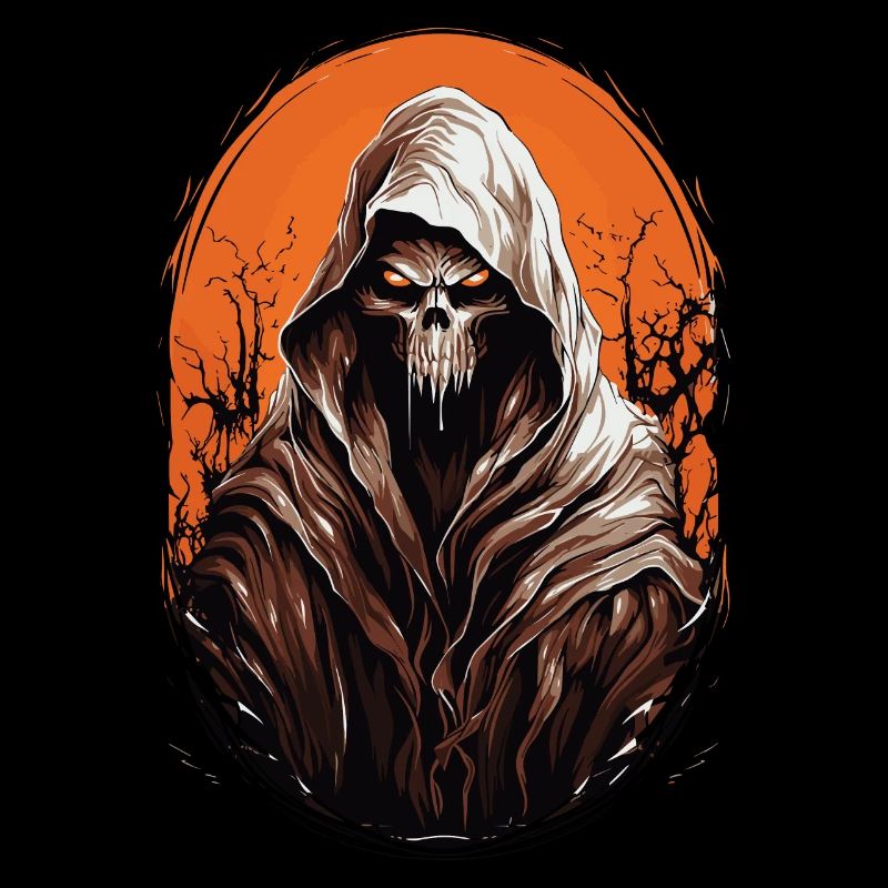 Gruseliger Halloween Sensenmann Grim Reaper