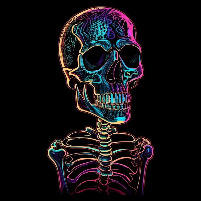 Bunter abstrakter Totenkopf