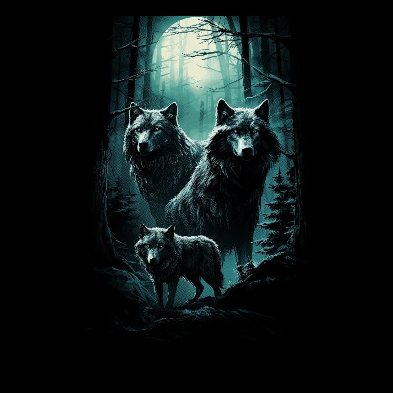 Fantasy Wolf Moon Wolf Pack Mythology