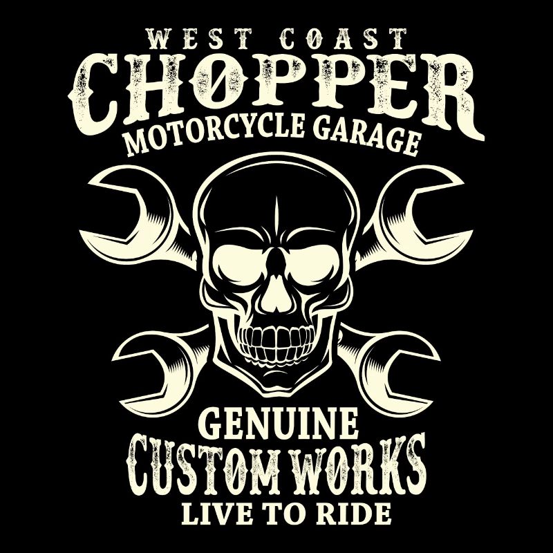 Crâne Biker Dire West Coast Chopper