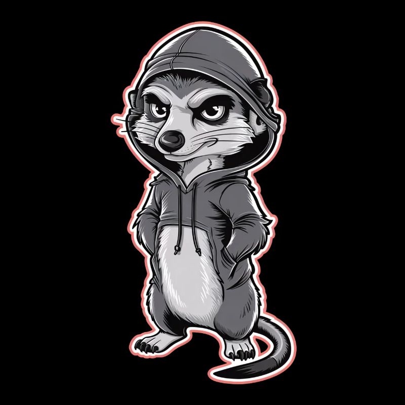 Suricate cool dans un sweat à capuche élégant