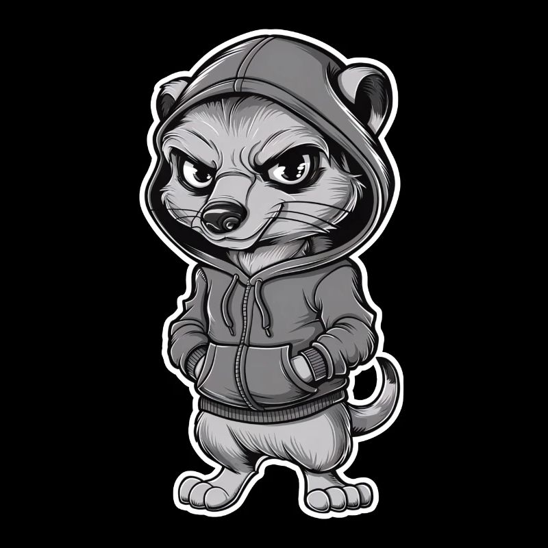Suricate cool dans un sweat à capuche élégant