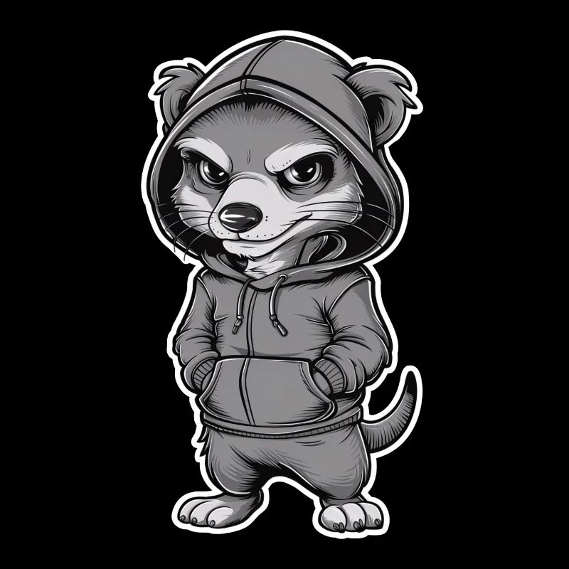 Suricate cool dans un sweat à capuche élégant