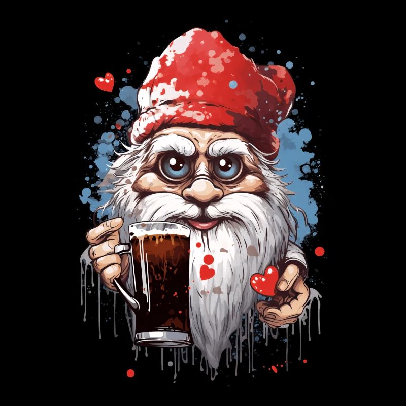 Gnome mit Nikolausmütze