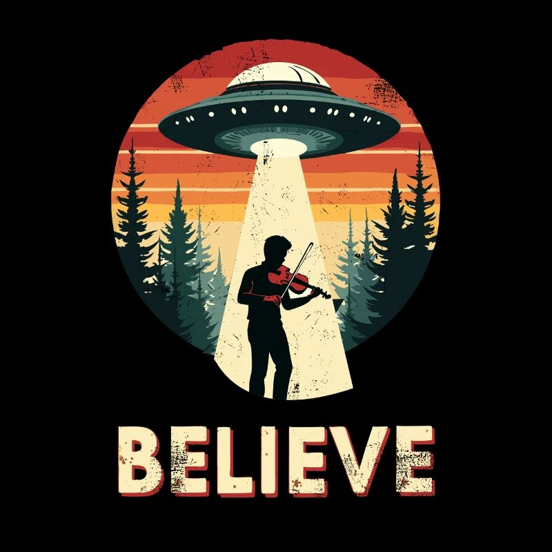 Viola Viola Violon Alien UFO Believe Retro