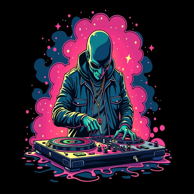Alien Extraterrestrial DJ Music