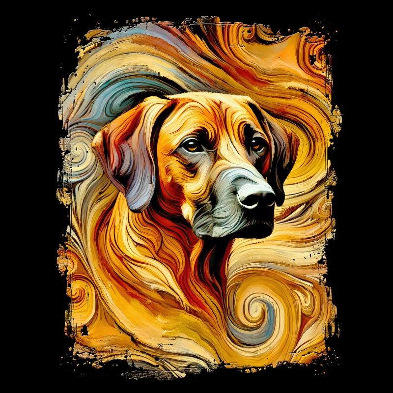 Rhodesian Ridgeback - kunstvoller abstrakter Stil