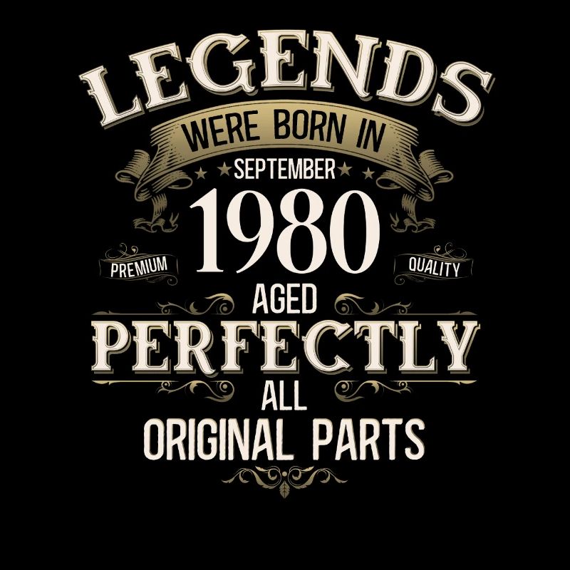 45th Birthday Gift Legend September 1980