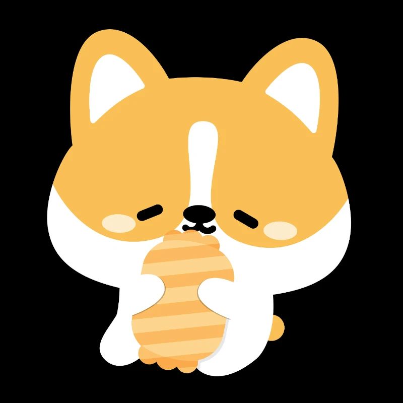 Chiot corgi endormi