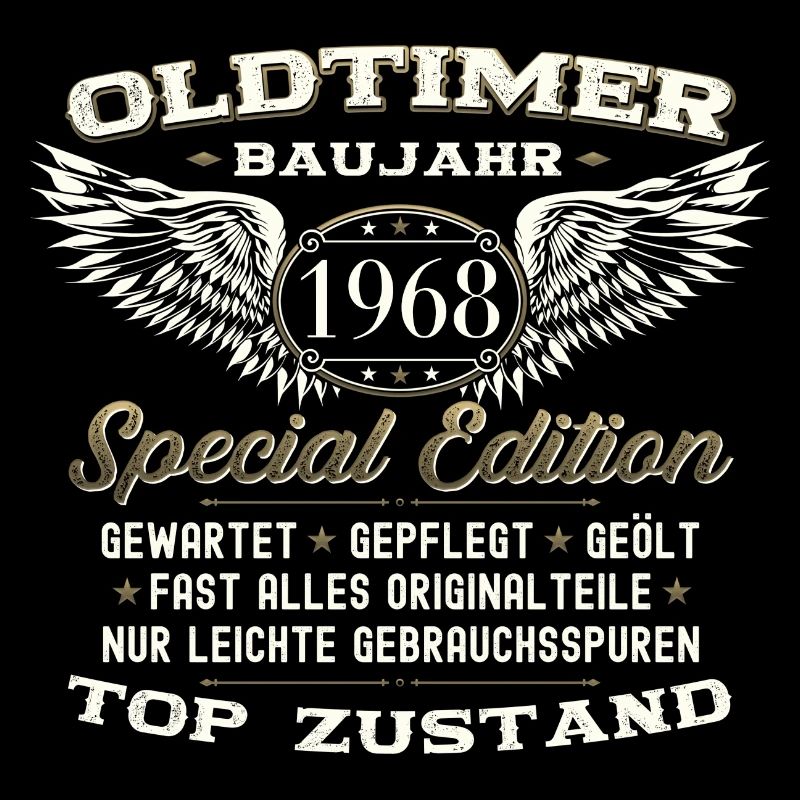 55th Birthday Man Oldtimer August Vintage 1968