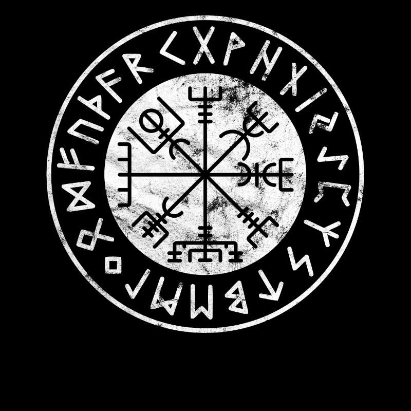 Vegvisir Viking Compass Futhark Rune District Vikin