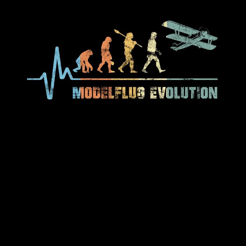 Evolution Modellflug Flugzeug Flieger lustiges Ret