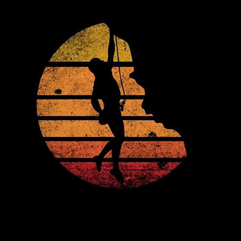 Klettern Retro Silhouette