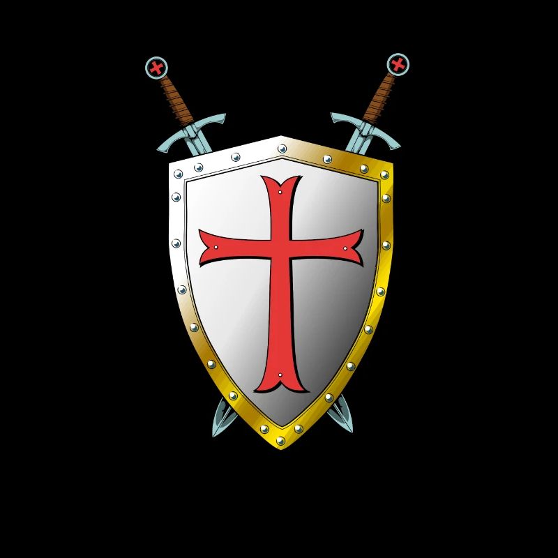 Templar Shield and Swords - Knights Templar