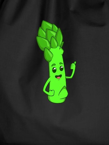 Comic green asparagus