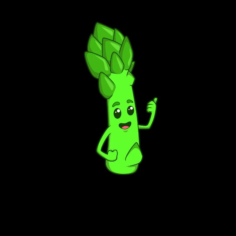 Comic green asparagus