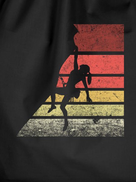 Climbing Retro Silhouette