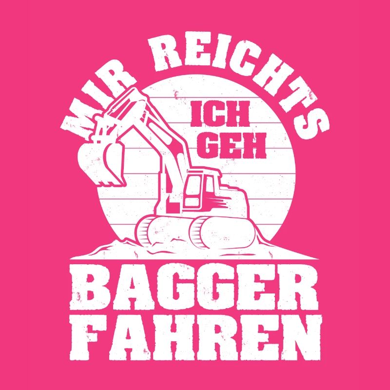 Baggerführer Bagger fahren Männer Baggerfahrer Spr
