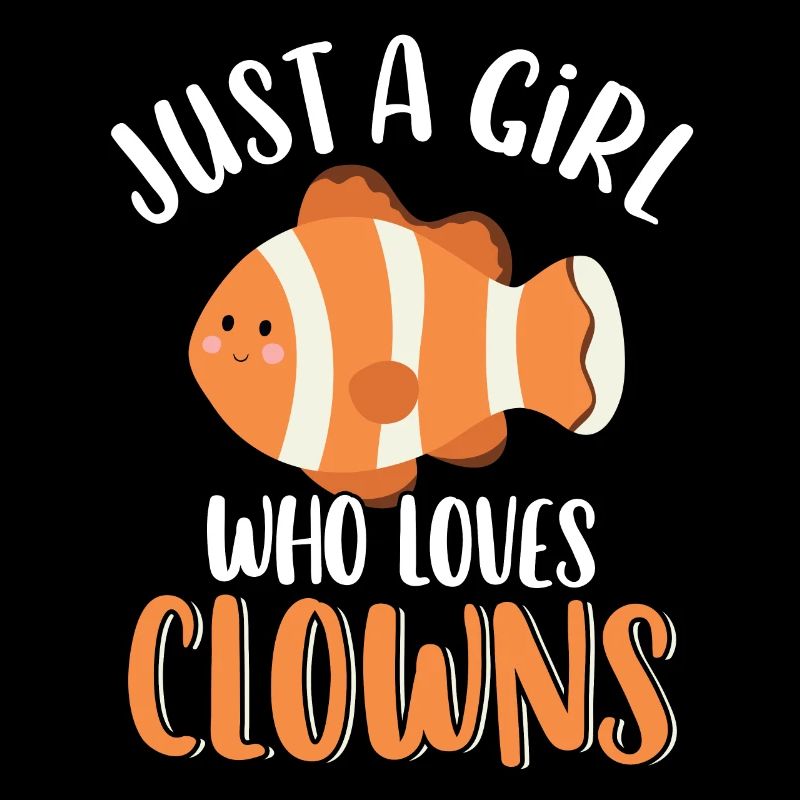 Nur ein Mädchen, das Clownfisch süßes liebt