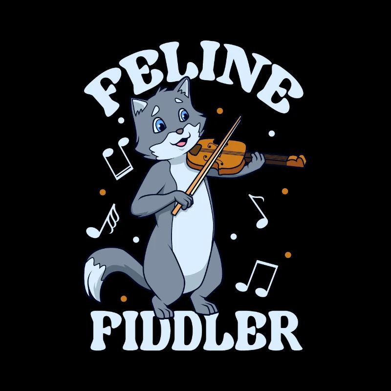 Feline Fiddler - Cat on the Violin