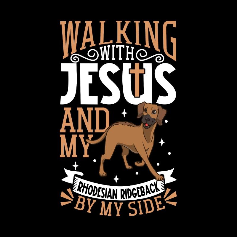 Jesus and Dog - Rhodesian Ridgeback