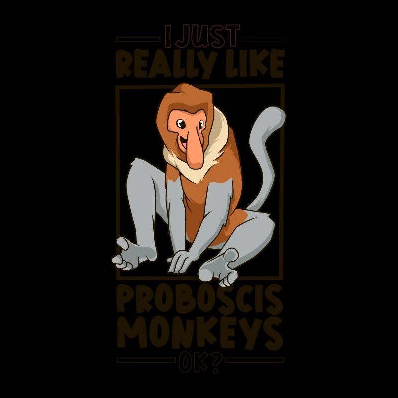 J’adore les singes proboscis - singe proboscis