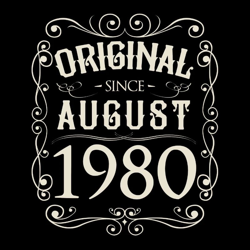 Vintage - Original since August 1980 Geburtstag