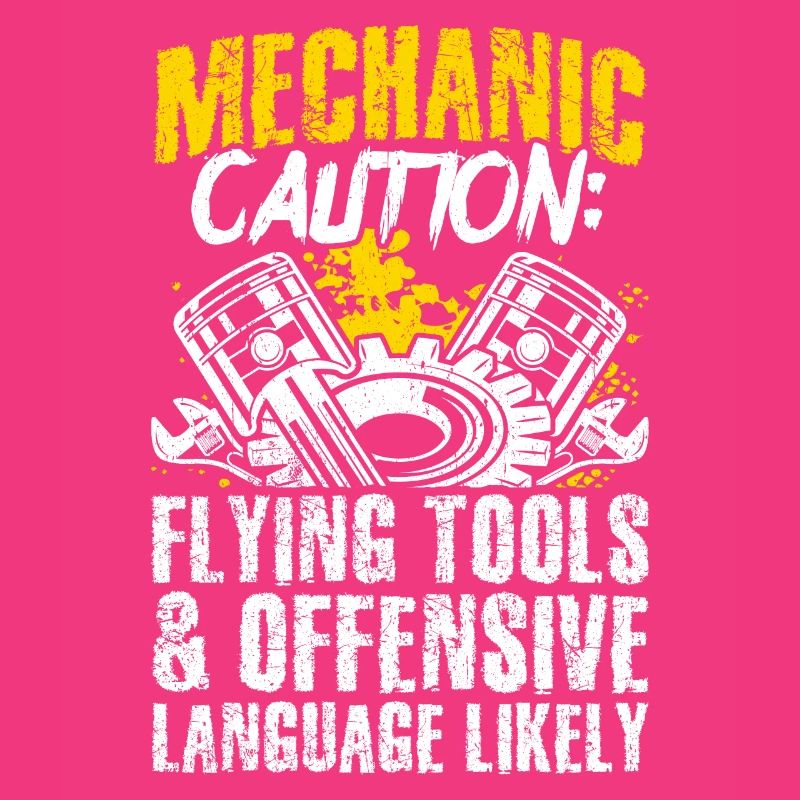 Mechanic Caution Flying Tools Design Aut