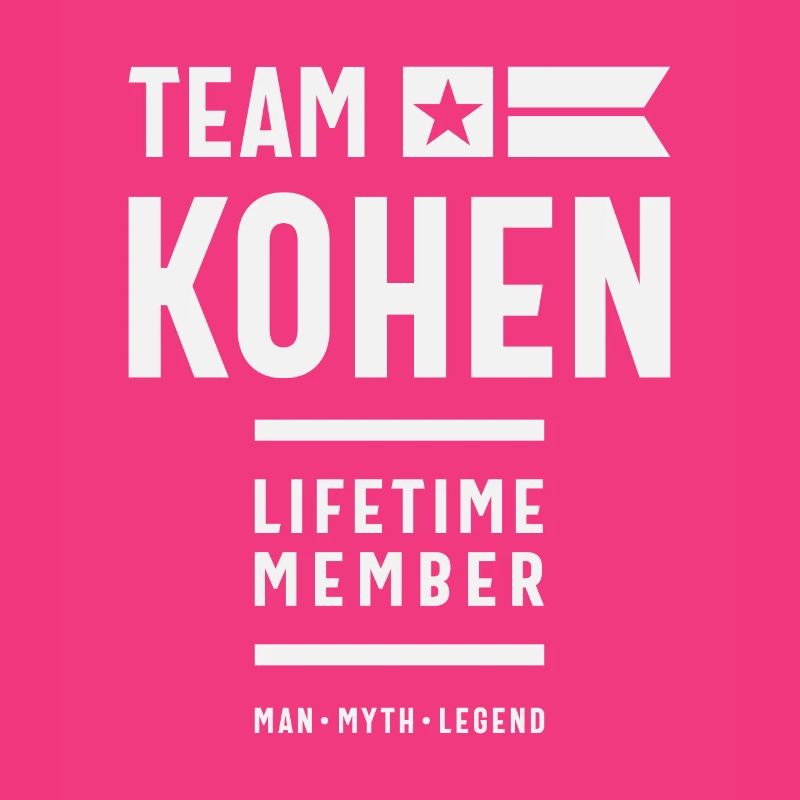 Team Kohen Lebenslanges Mitglied Lustiger Name Kohen