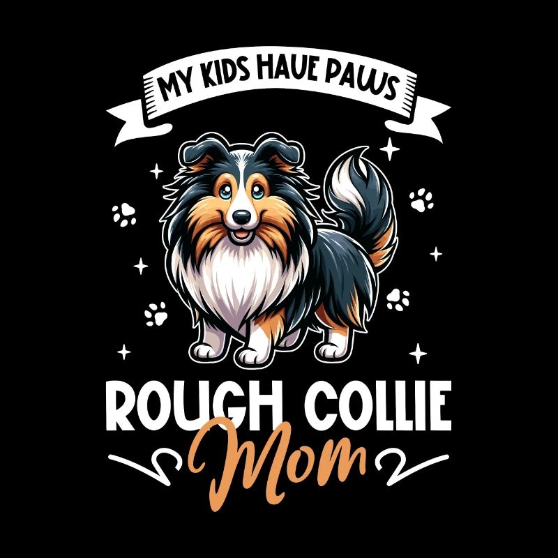Maman Collie à poil long