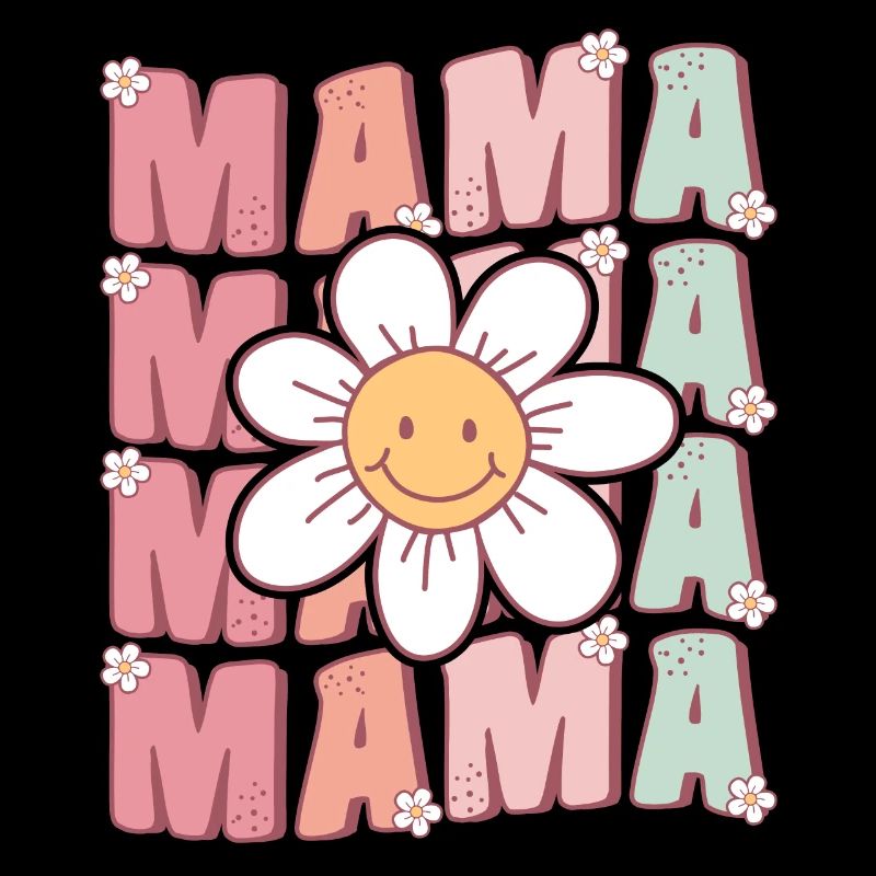 Mignon Groovy Mama Rétro Fleur De Marguerite