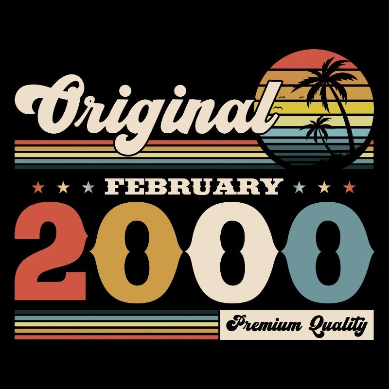 25th Birthday Gift Husband Original February 2000