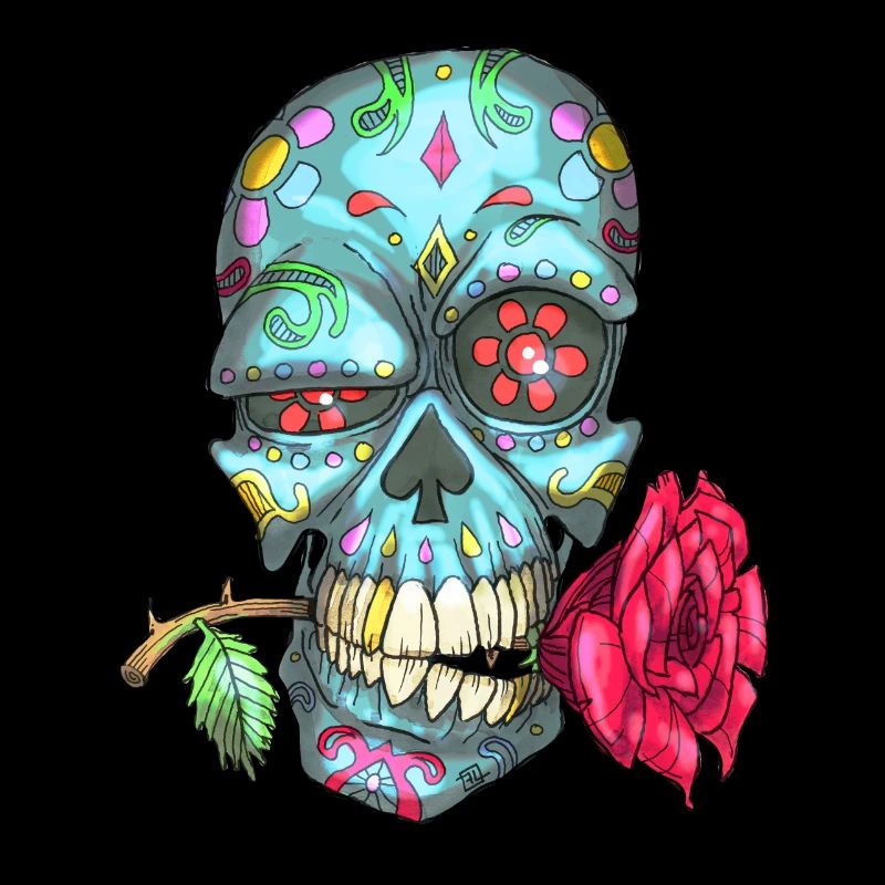 Skull & rose
