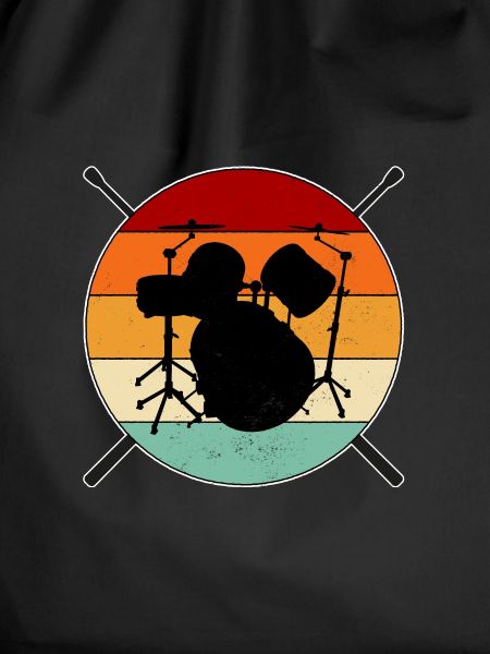 Drum Drumsticks Retro Sunset