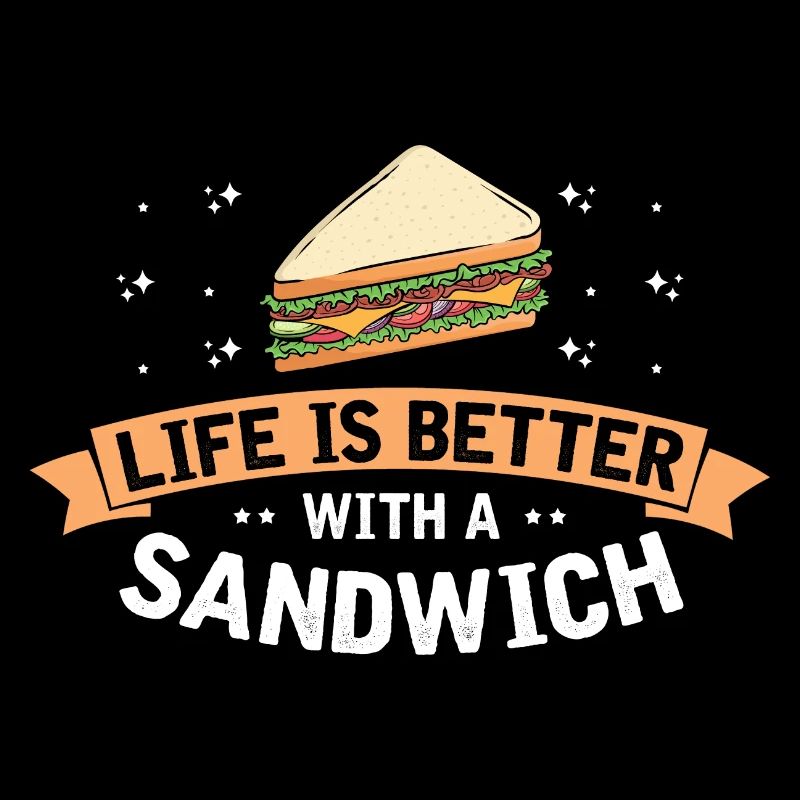 Leben ist Besser mit Sandwich Essen BBQ