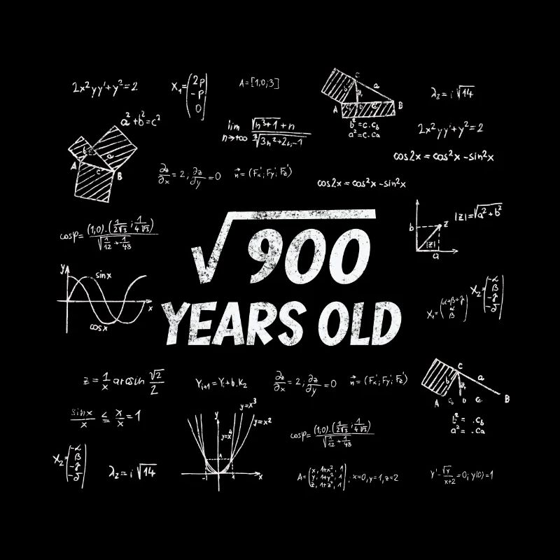 Quadratwurzel aus 900 - 30. Geburtstag Mathe Nerd