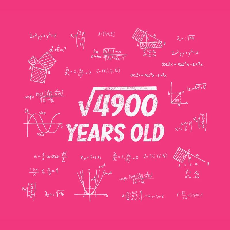 Square root from 4900 - 70th birthday math nerd