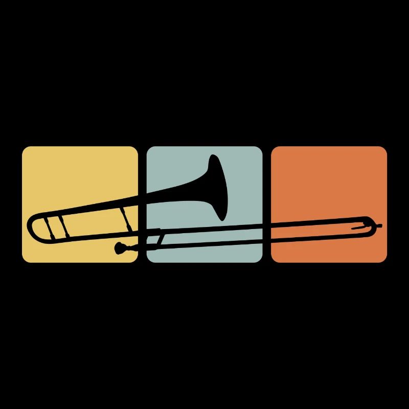 Trombone T-Shirt Trombone Player Gift Retro