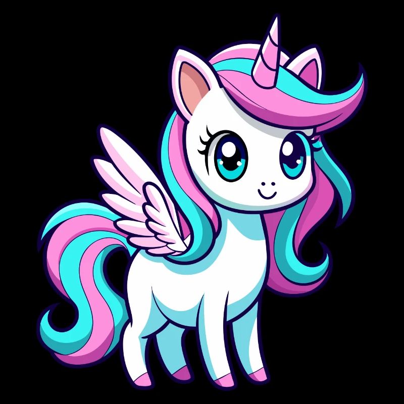 Süßes Regenbogen-Einhorn