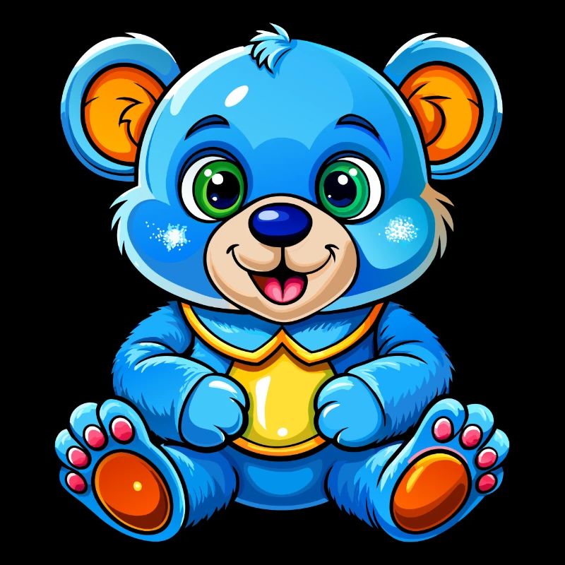 Blauer Teddy