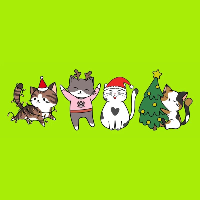 Chat à Noël