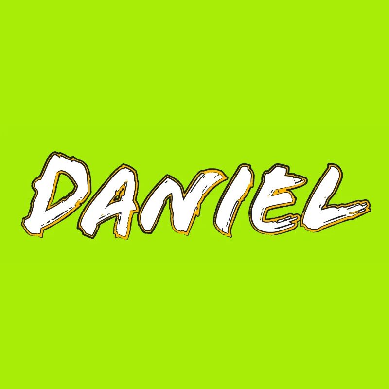 Daniel lettering gold contour