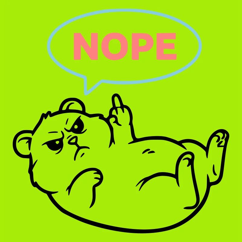 Bulle de dialogue de bande dessinée Hamster Nope
