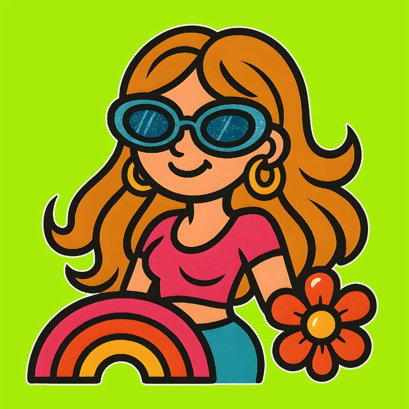 Retro Summer Girl - Flower Power Look
